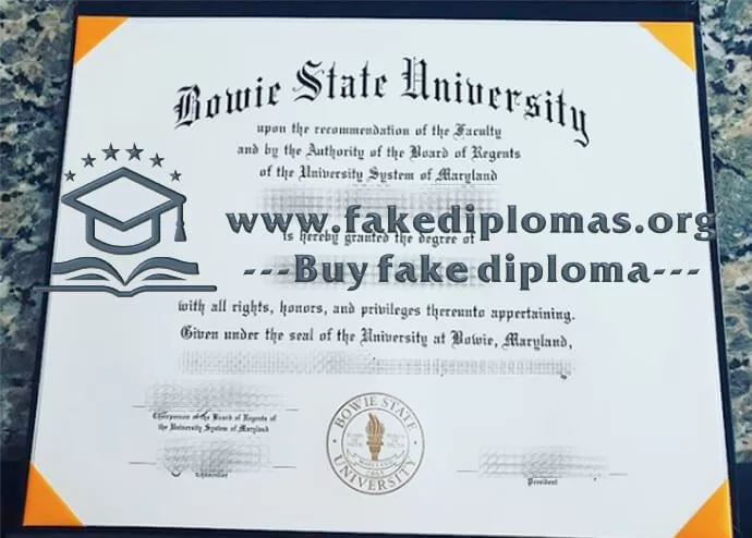 Buy Bowie State University fake diploma, Fake BSU degree.