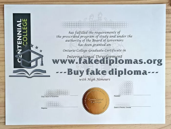 Buy Centennial College fake diploma, Fake Centennial College degree.