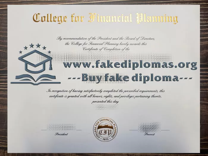 Buy College for Financial Planning fake diploma.