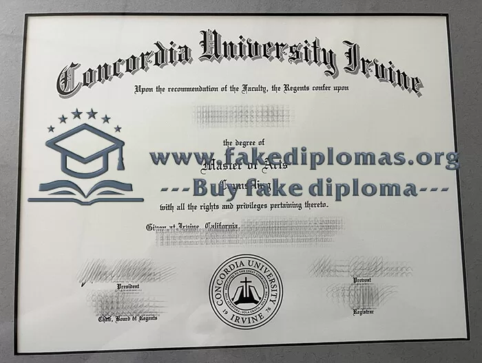 Buy Concordia University Irvine fake diploma.