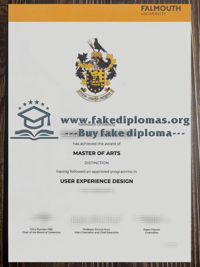 Buy Falmouth University fake diploma, Fake Falmouth University degree.