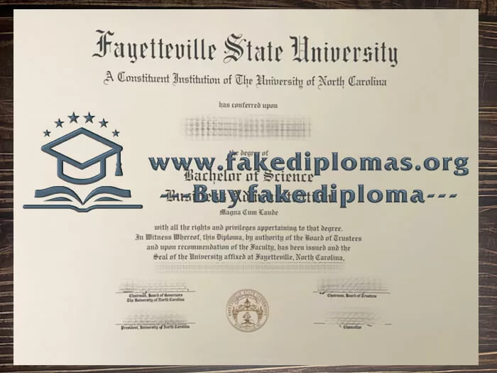 Buy Fayetteville State University fake diploma, Fake FSU degree.