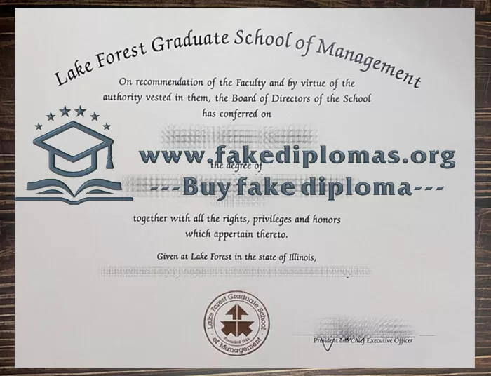 Buy Forest Graduate School of Management fake diploma.