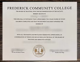 I want to buy Frederick Community College fake certificate.