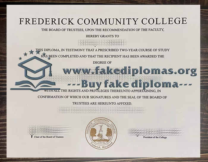 Fake FCC diploma, Make Frederick Community College degree.