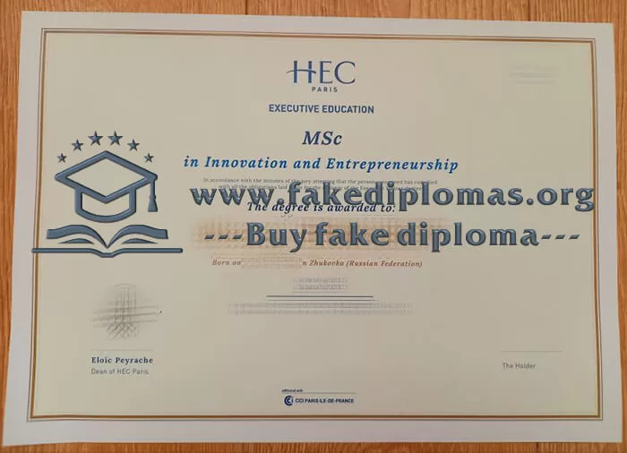 Buy HEC Paris MSc fake diploma, Fake HEC Paris MSc degree.