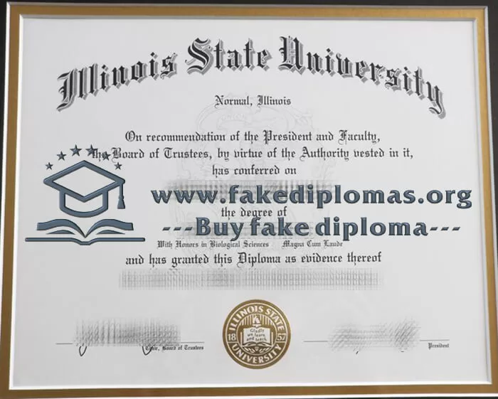 Buy Illinois State University fake diploma, Fake ISU degree.