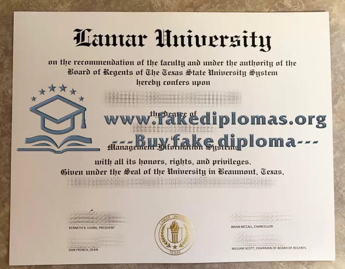 Buy Lamar University fake diploma.