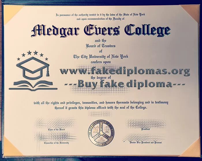 Buy Medgar Evers College fake diploma.