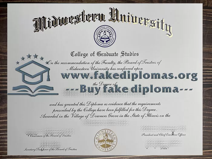 Buy Midwestern University fake diploma, Fake MWU degree.