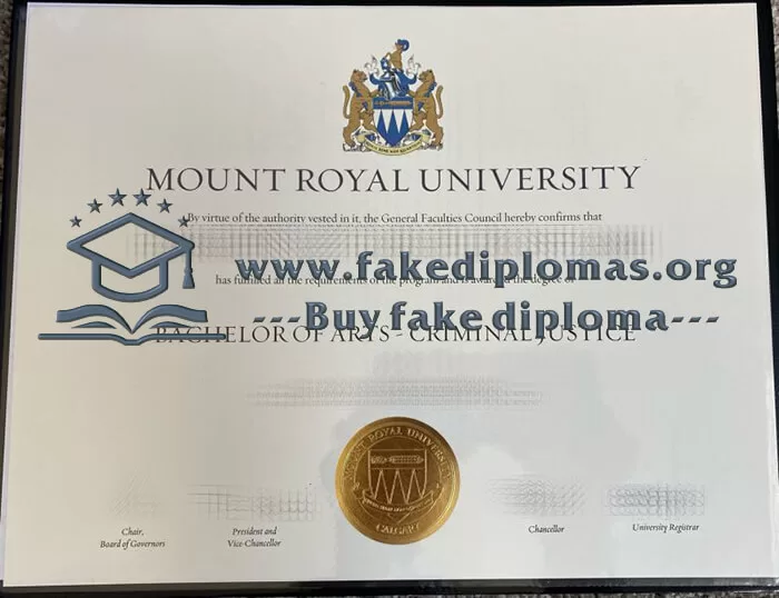 Buy Mount Royal University fake diploma, Fake MRU degree.