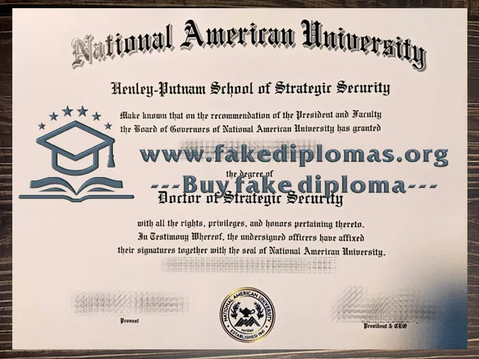 Buy National American University fake diploma, Fake NAU degree.