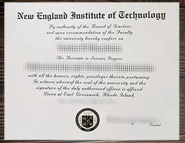 Obtain New England Institute of Technology fake degree online.