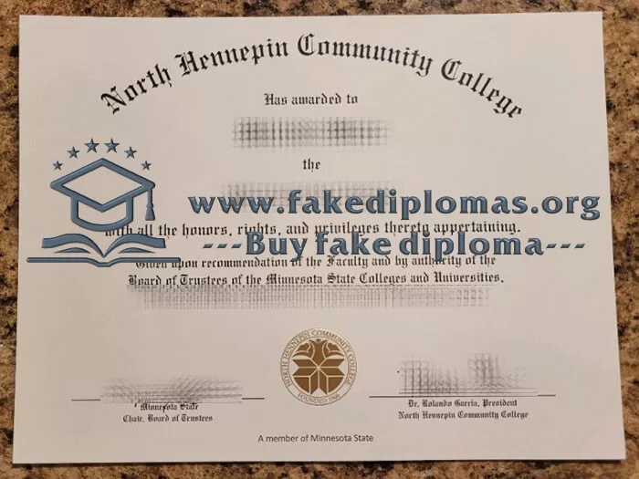 Buy North Hennepin Community College fake diploma.