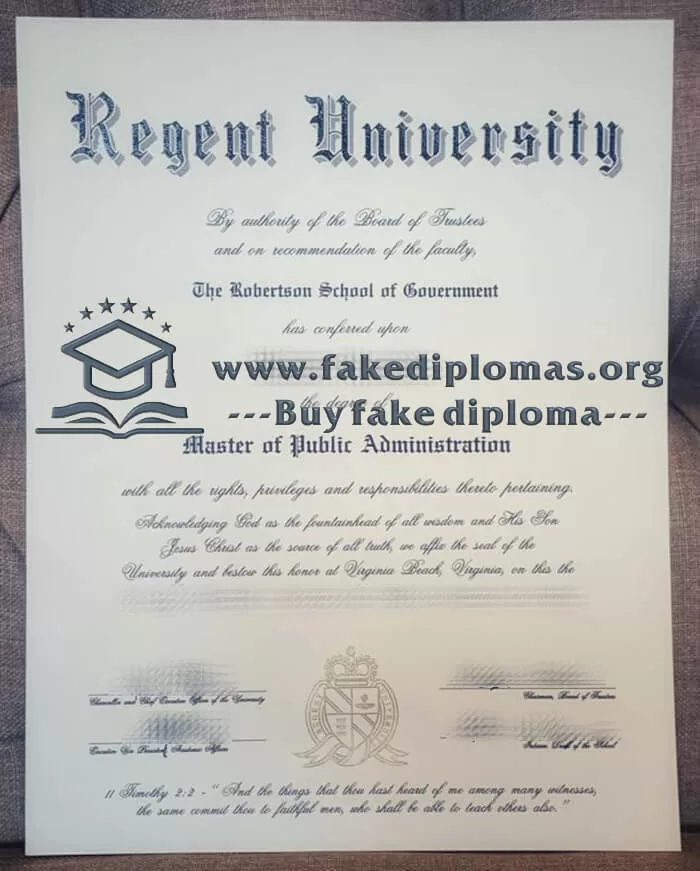 Buy Regent University fake diploma online.