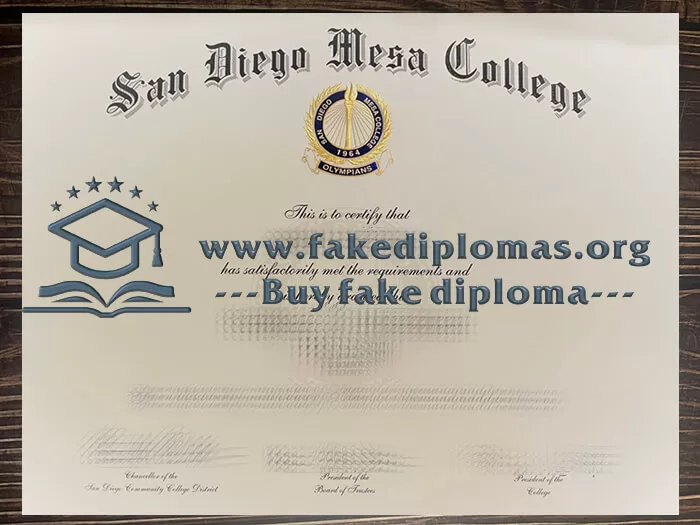 Buy San Diego Mesa College fake diploma online.