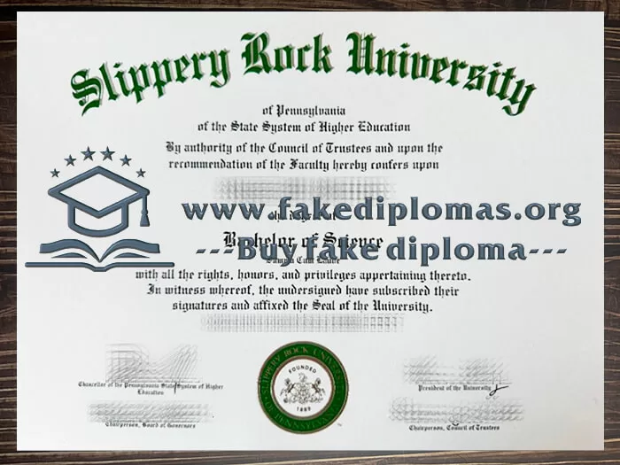 Buy Slippery Rock University fake diploma, Fake SRU degree.