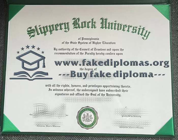 Buy Slippery Rock University fake diploma, Fake SRU degree.