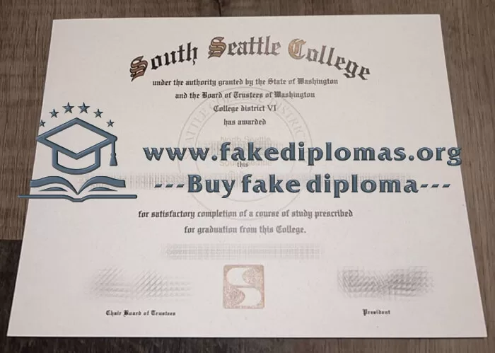 Buy South Seattle College fake diploma, Fake SSC degree.