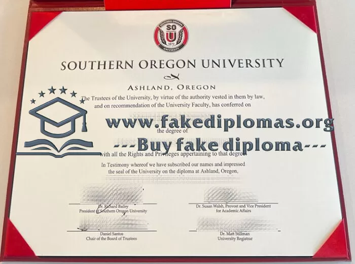 Buy Southern Oregon University fake diploma, Fake SOU degree.