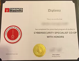 Order Toronto School of Management fake certificate online.