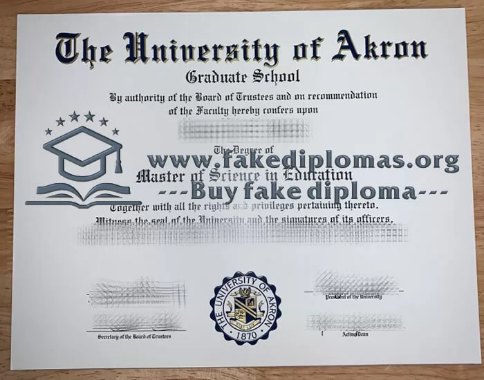 Purchase University of Akron fake diploma online.