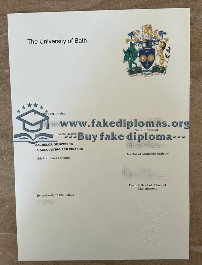 Buy a University of Bath fake diploma.