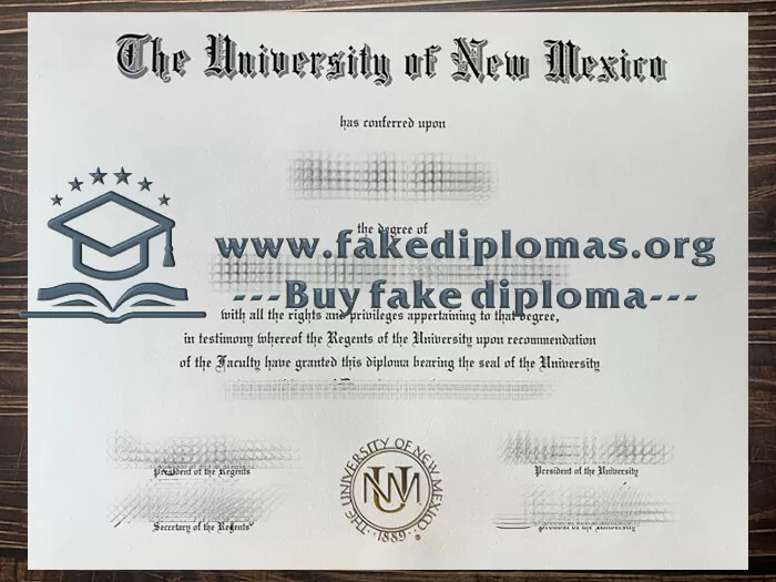 Buy University of New Mexico fake diploma, Fake UNM degree.