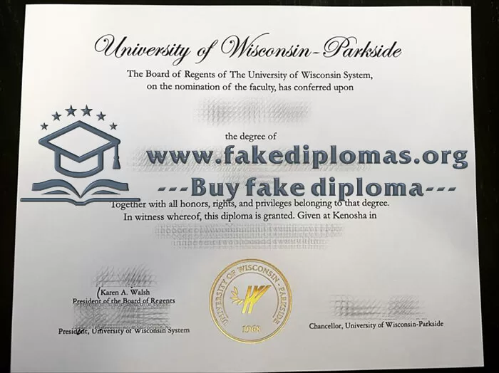 Buy University of Wisconsin Parkside fake diploma.