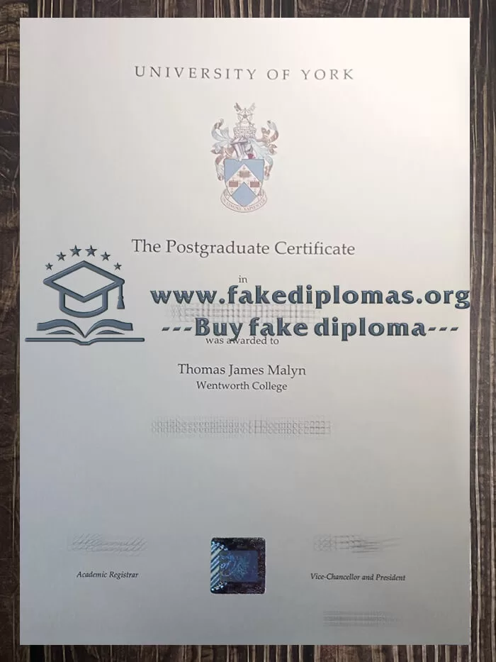 Buy University of York fake diploma, Fake University of York degree.