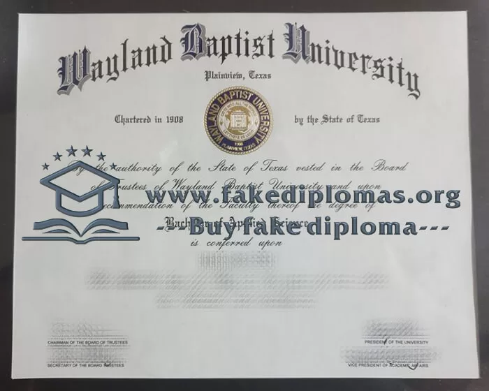 Buy Wayland Baptist University fake diploma, Fake WBU degree.