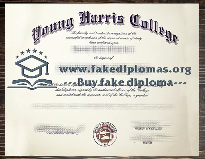 Buy Young Harris College fake diploma, Fake Young Harris College degree.