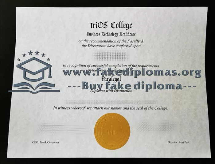 Buy triOS College fake diploma online.