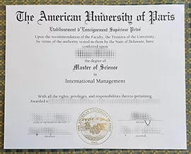 Purchase American University of Paris fake diploma online.