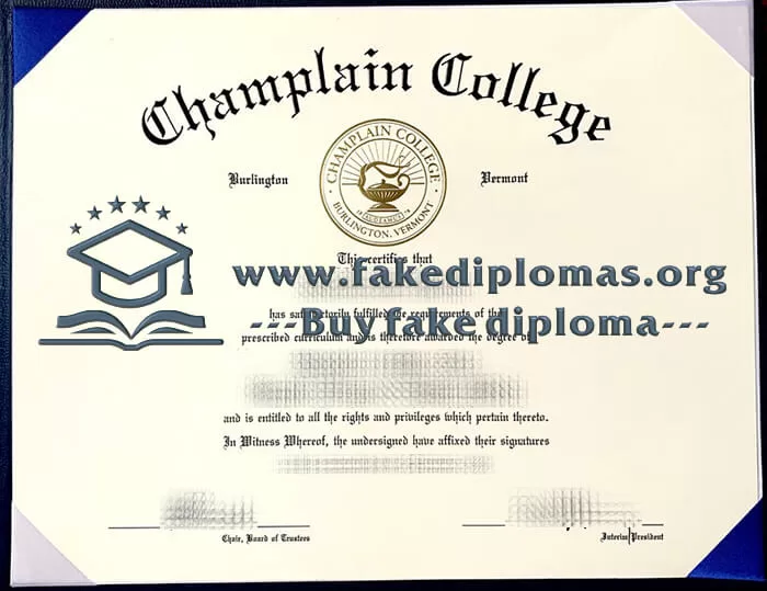 Buy Champlain College fake diploma, Fake Champlain College degree.