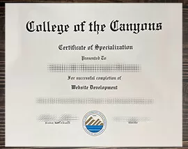 How long to buy College of the Canyons fake degree?