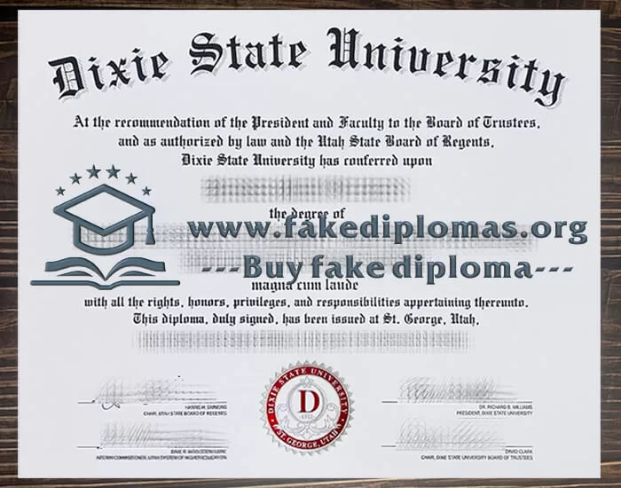 Buy Dixie State University fake diploma, Fake Dixie State University degree.