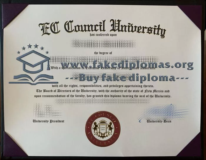 Buy EC Council University fake diploma.