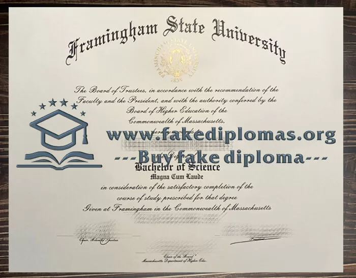 Buy Framingham State University fake diploma, Fake FSU degree.