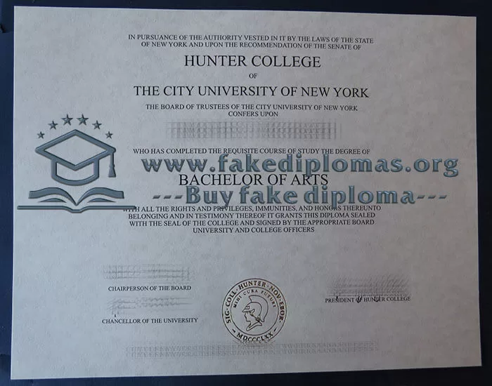 Buy Hunter College fake diploma, Fake Hunter College degree online.