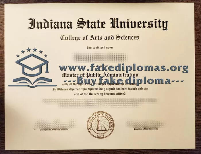 Buy Indiana State University fake diploma, Fake ISU degree online.