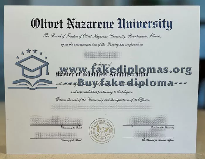 Buy Olivet Nazarene University fake diploma, Fake ONU degree.