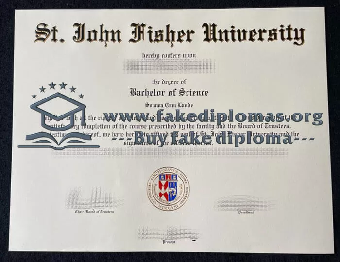 Buy St John Fisher University fake diploma.