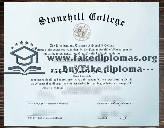 Buy a Stonehill College fake diploma.