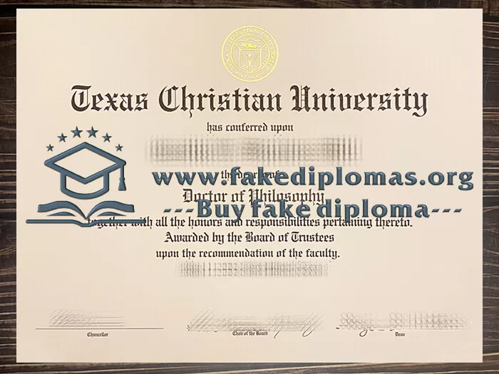 Buy Texas Christian University fake diploma.