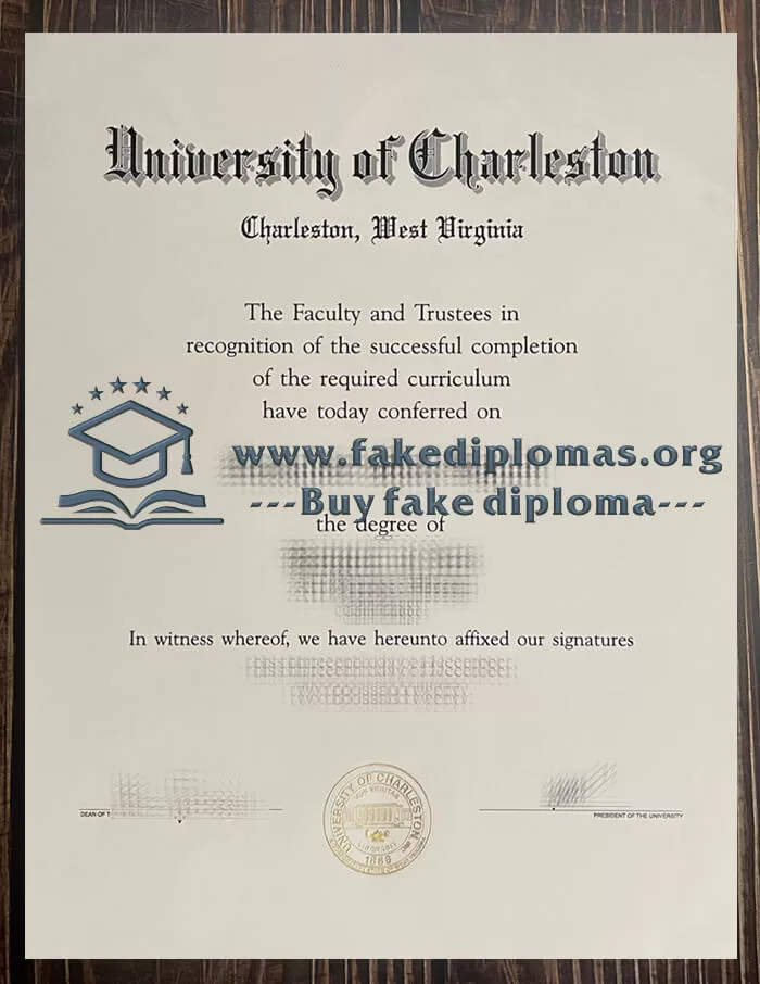 Buy a University of Charleston fake diploma.