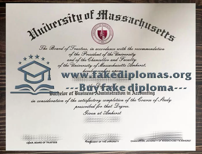 Buy University of Massachusetts fake diploma.