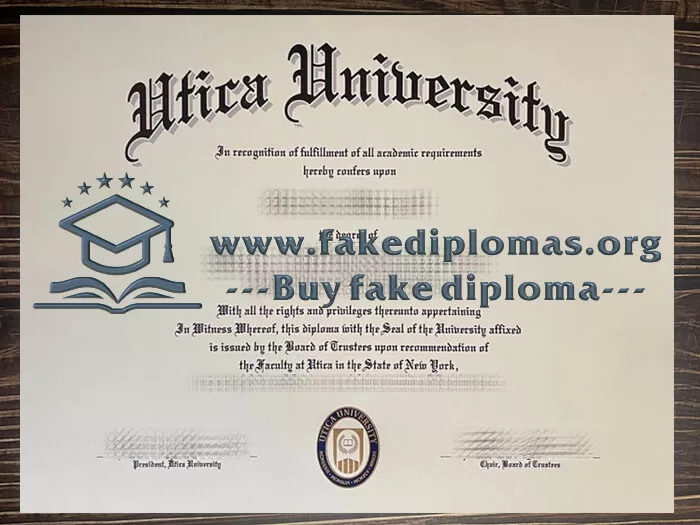 Buy Utica University fake diploma, Fake Utica University degree.