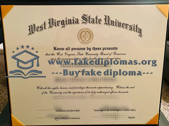 Buy West Virginia State University fake diploma.