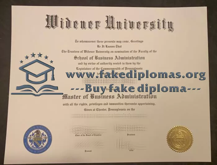 Buy Widener University fake diploma, Fake a Widener University degree.